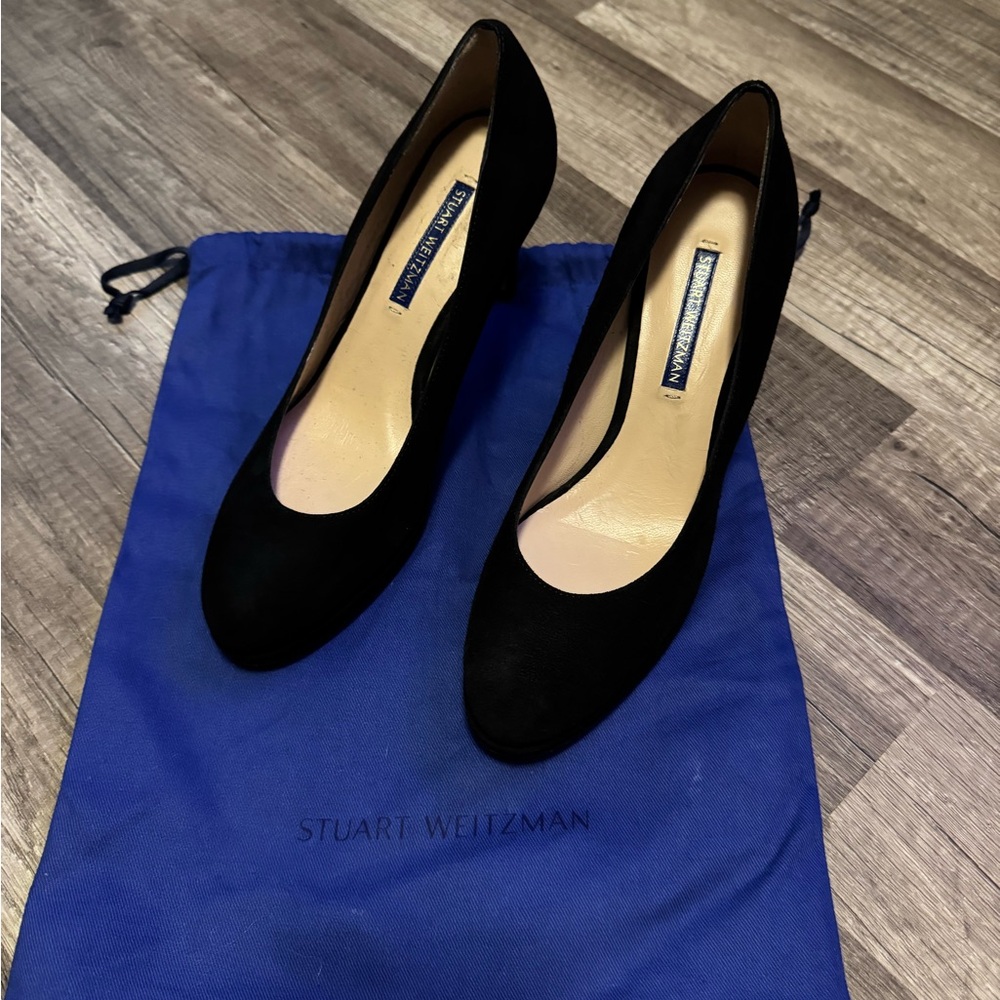 Stuart Weitzman Black Suede Heels